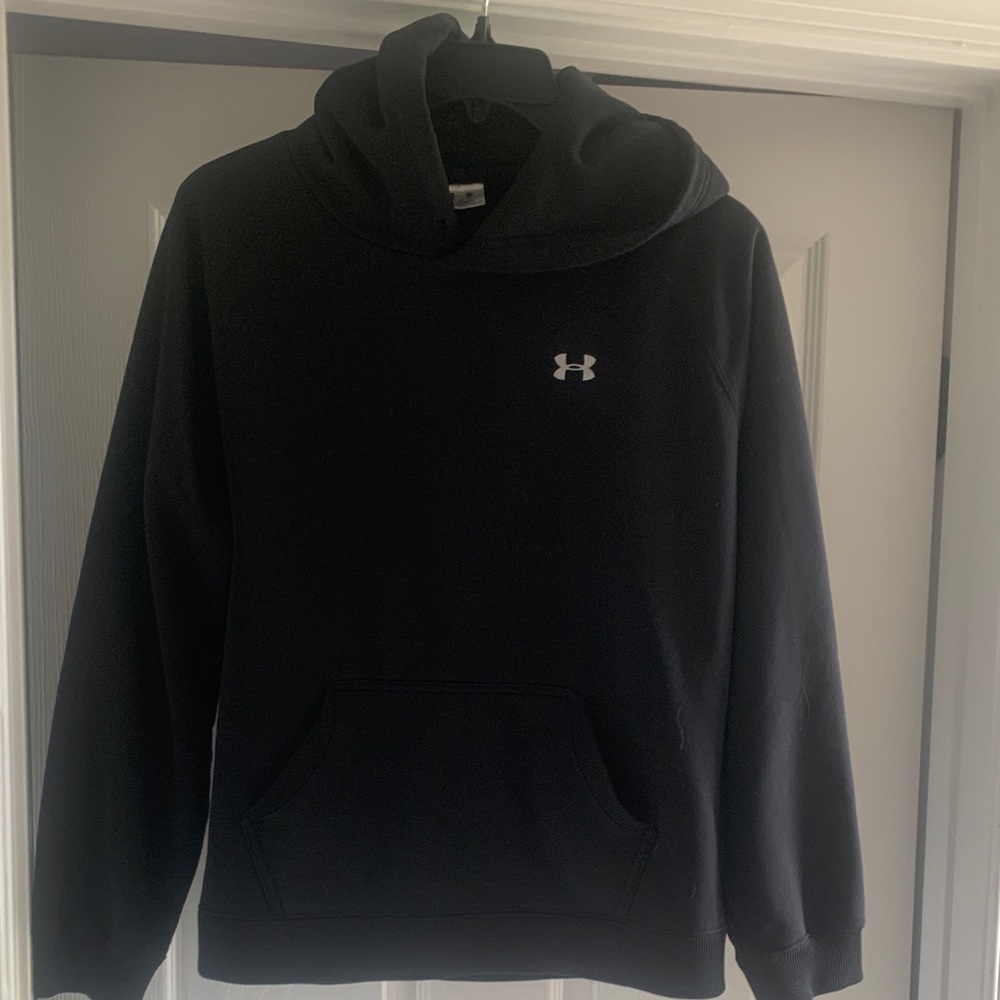 Under Armour Boys Black Hoodie with Logo